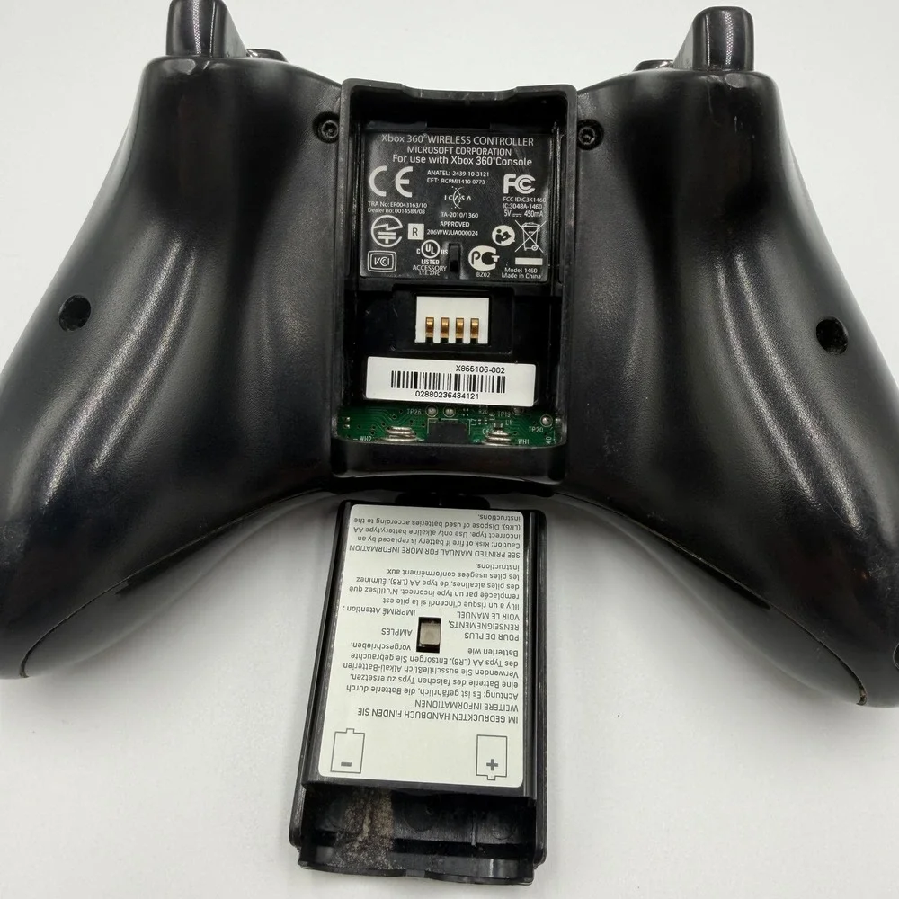 Microsoft Xbox 360 Wireless Controller Black OEM Gamepad Model 1403